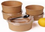 Disposable kraft paper bowl 12 oz takeaway fast food container strong disposable
