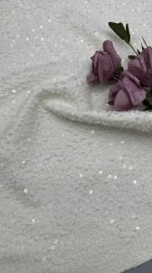 Wholesale Leafy Sequin Embroidered Lace Fabric Wedding Occasion Fabric Luxury Elegant Fabric from china suppliers