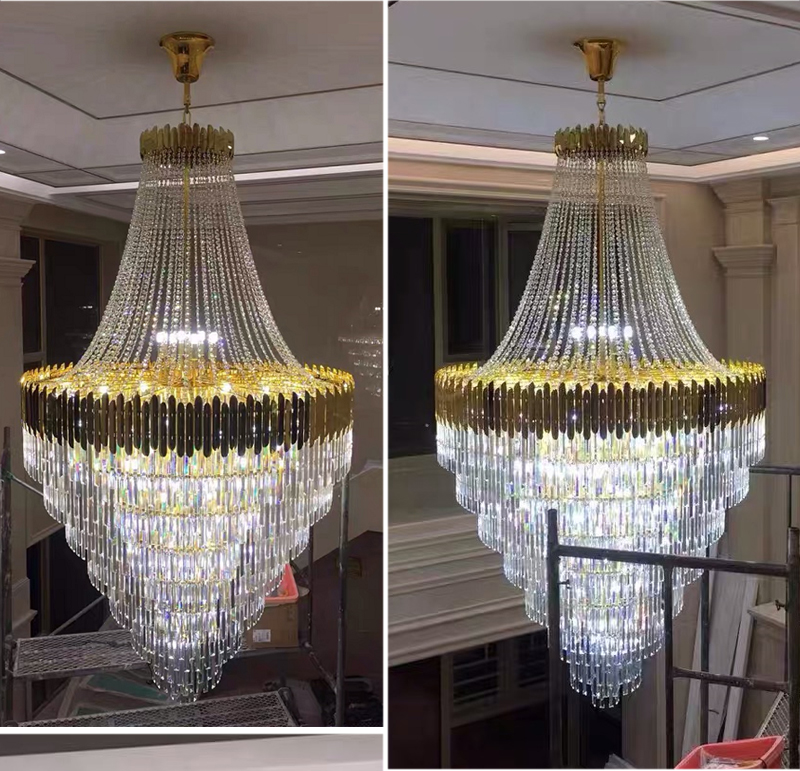 Led Crystal Chandelier For Living Dining Room Round Rectangle hotel lobby chandelier(WH-CY-239)
