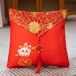 Year of The Rabbit Mascot, Big Red Pillow, Year of The Rabbit Pillow Quilt 40