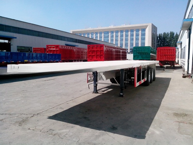 Twist Locks 4 Sets/12 Sets 3 Axles Heavy Duty Steel Shipping Container Flatbed Frame Semi Trailers for Transportation