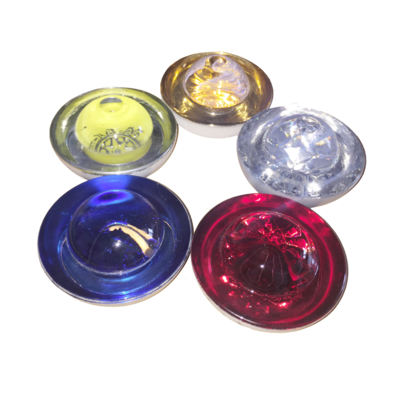 LED Tempered Glass Side Reflective Light Solar Road Stud For Road Cone customized