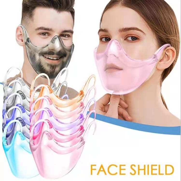 Fashion new transparent anti fog face shield protective full plastic face cover safety glasses face screen