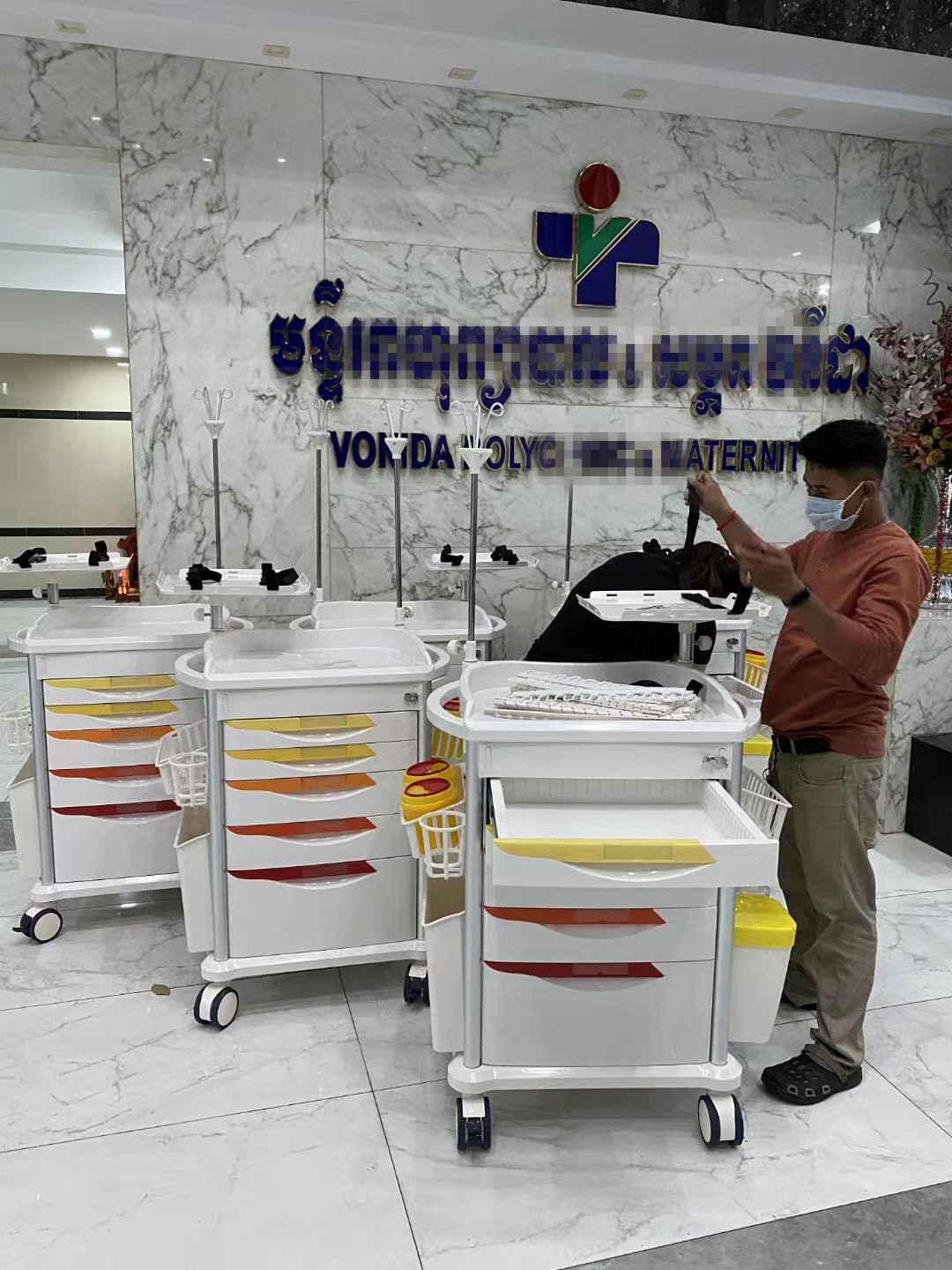 Medication Trolley Hospital Medical Emergency Trolley Crash Cart