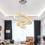 Interior Hotel Art Staircase Decoration Artistic Living Room Led Crystal Pendant