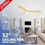 OEM Dimmable LED Ceiling Fan Energy Saving 220V DC Copper Motor