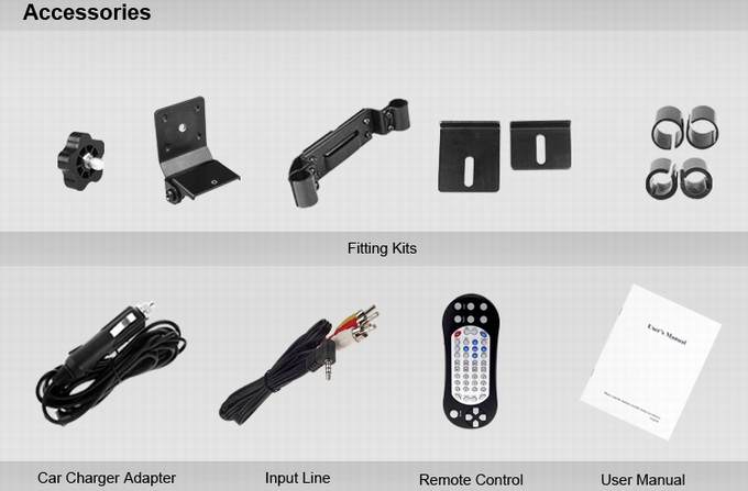 9 inch car headrest monitor with high definition digital screen support mp4 mp5 OCB-H6518