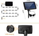 G40 25ft 25 LED Bulbs Solar Outdoor Patio String Lights