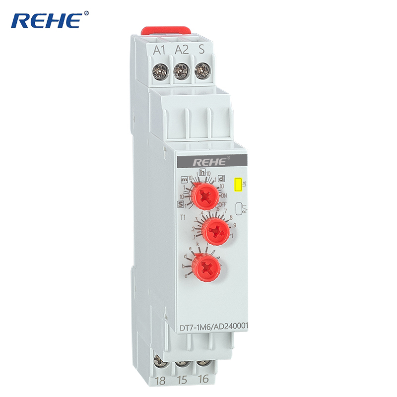 DT7-1M6 DIN rail Electronic Programmable 10 Functions Relay Multi function Relay AC/DC12V-240V