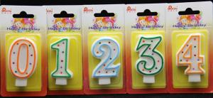 Wholesale Best-selling Number Candle unique Colorful polka dot number birthday candle With Multi-color edge from china suppliers