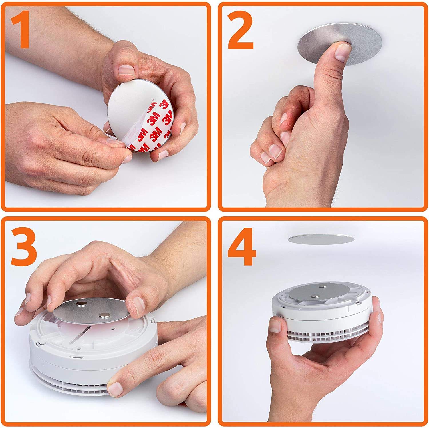 ISO9001 2000 Certified 3pcs Magnetic Smoke Detector Mount with System and NdFeB Grade