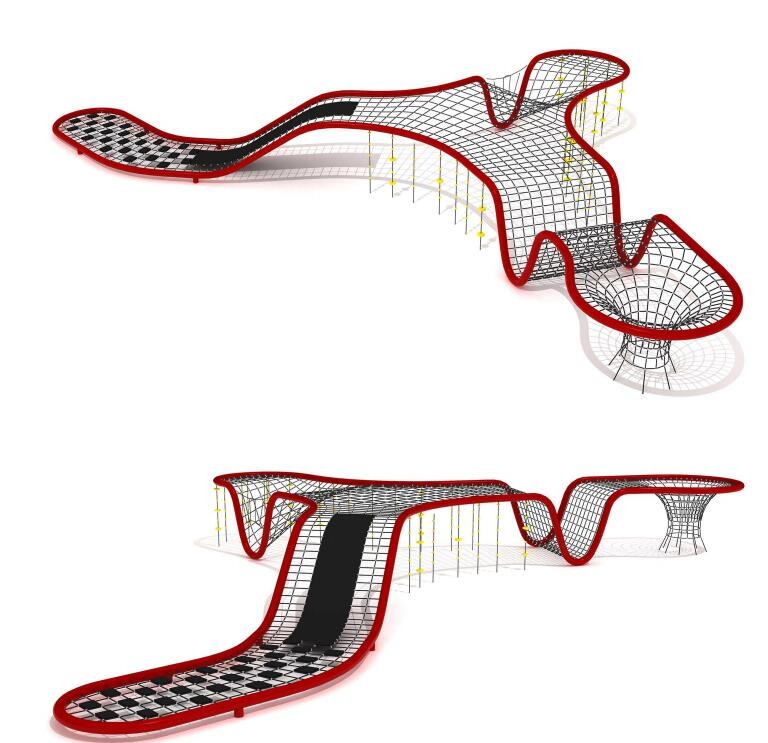 Playground Commercial Outdoor Rope Climbing Net With Customized Design