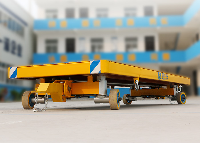 50t Steel Frame Material Flat Bed Platform Transfer Semi Cart with Non-power