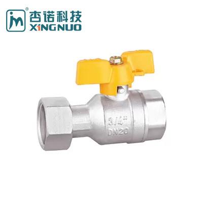 brass boby 1/2" 3/4 Inch Brass gas ball Valve BV1026-FF Nickel Plated Brass