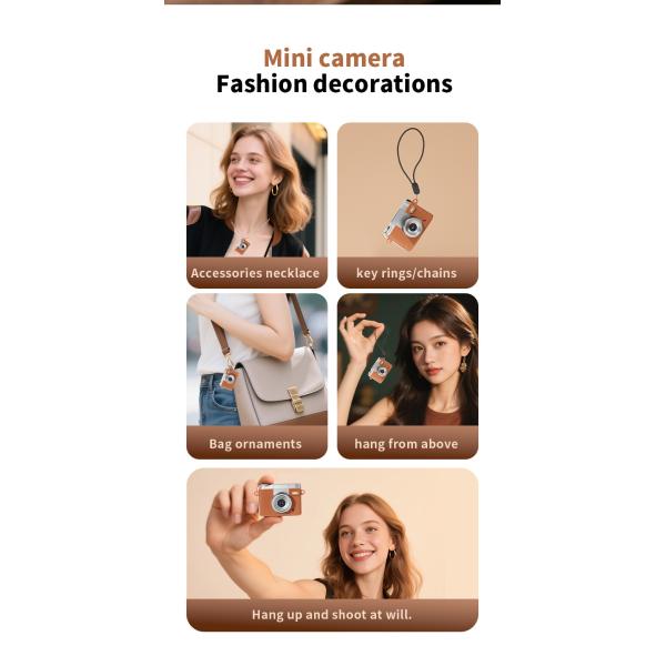 Y7000 Mini Camera With Screen HD 1080P 180° Rotation Portable Retro Ultra Compact Mini Camera