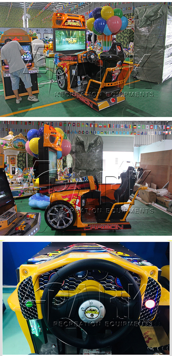 Coin Operated Arcade Video Racing Game Machine For 1 Player