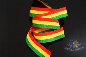 Wholesale Polyester / Nylon Material Custom Medal Red/Yellow/Green Ribbons With Logo Printable from china suppliers