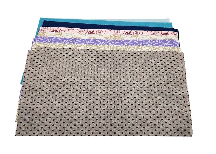 Modern Elegant Non Woven Polyester Fabric Kitchen Dishcloth Flower Printing