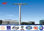 50ft 60ft 70ft High Mast Light Pole Galvanized Outdoor Lighting Pole For 69kv