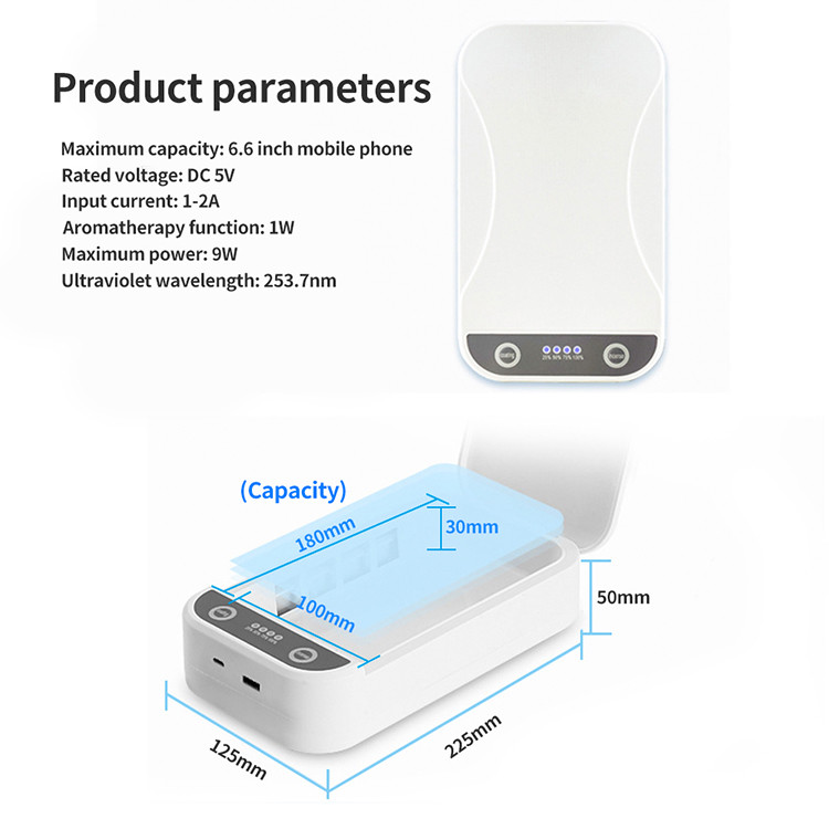 Portable 5V 5W Micro USB Cable UV Phone Sterilizer Box
