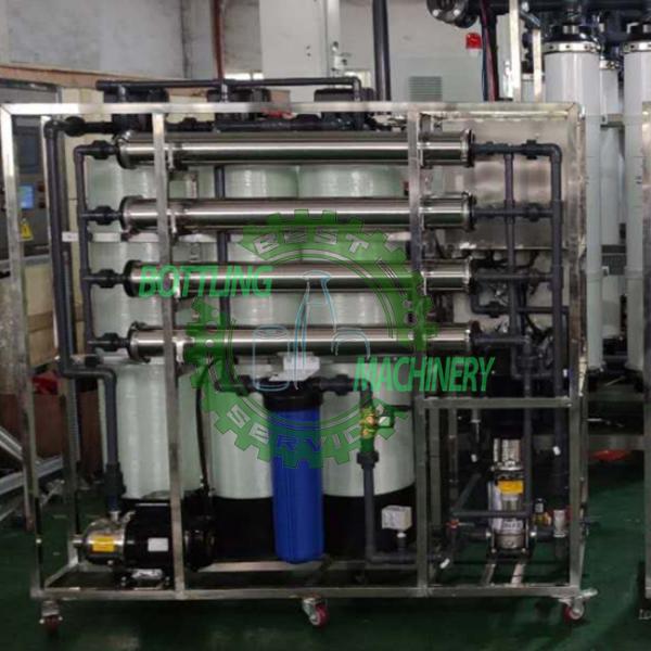 1000LPH Quartz Sand Actived Carbon Filter Tank With Softner Water Purifying Machine