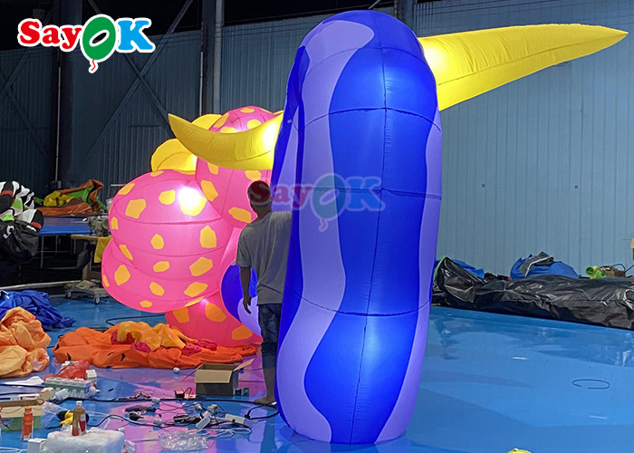 Nightclub Disco Led Light Inflatable Flowers Plants Customized Color