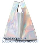 Reflective laser PU leather bag, Iridescent Tote, Fashion Holographic Handbag,