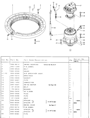 None SWING DRIVE Parts scheme