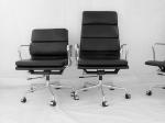 High Back Soft Pad Management Chair , Brown Executive Office Chair With Nylon