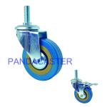 Durable Caster Trolley Wheels 3 Inch 75mm Gray PVC Wheels Light Duty