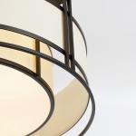 Modern Simple Circular Pendant Light Living Room Bedroom Dining Room Fabric