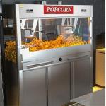 30oz Floor Standing Stainless Steel Popcorn Maker Machine With Wheel