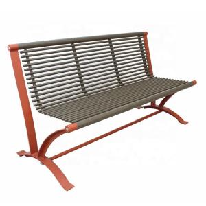 Wholesale Powder Coated Steel Exterior Park Benches , Garden Bench 6ft Waterproof from china suppliers