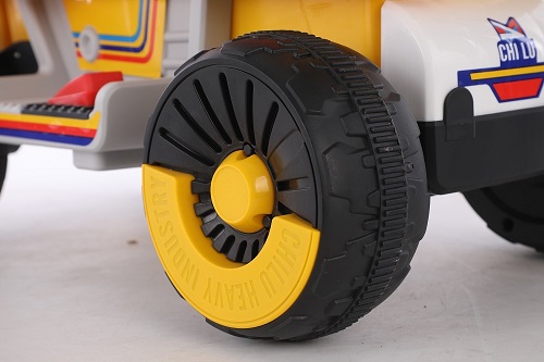 2023 Children's Electric Toys Excavator Engineering Ride On Car for Kids Plastic Yellow