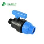 100% Material Irrigation Plastic Valve Agricultural Union Valve with Shutoff