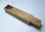 Custom Design Unfinished Wooden Wine Gift Box , Sliding Lid Single Wooden Wine