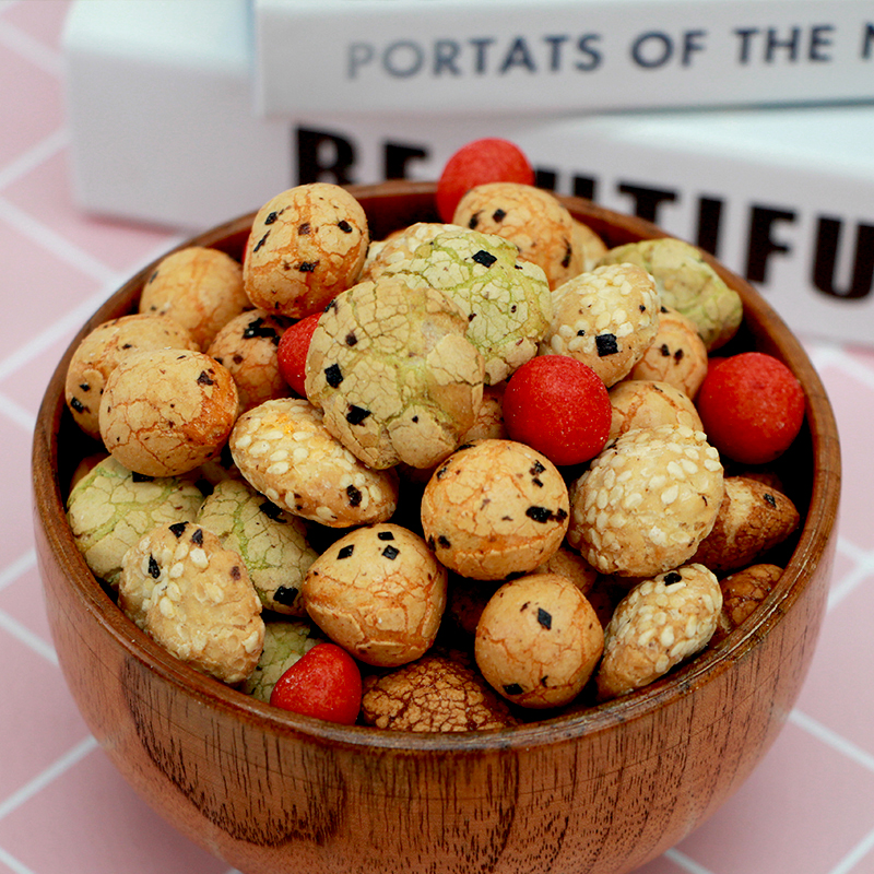 Japanese Style Roasted Colorful Peanut Snacks Sesame Seaweed Mixed Coated Peanuts
