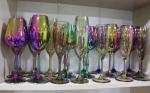 Crystal Glass Vacuum Plating, Glass ashtray, glass shisha PVD rainbow color