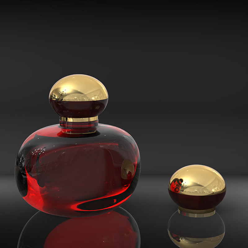 Transparent Ball Style Silver Gold Perfume Bottle Lid Metal Zamac Exquisite Brand