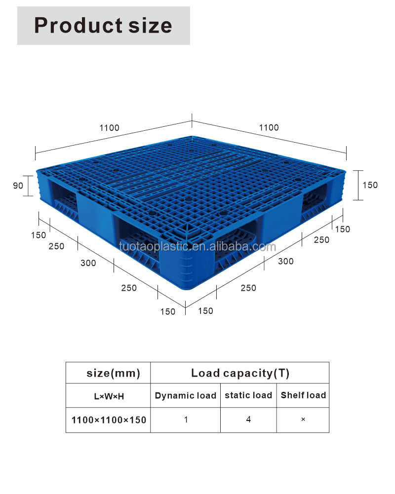 4tone Static Load Plastic Pallet Custom Heavy Duty Double Faced for Material Handling
