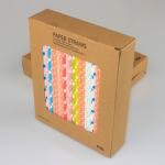 200pcs pack 6mm diameter food safe ink printing spots paper straws compostable