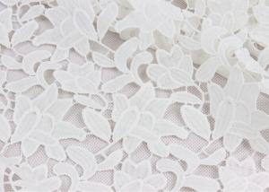 Wholesale Scallop Antique Cotton Bridal Lace Fabric , Water Soluble Flower Lace Fabric For Clothing from china suppliers
