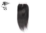 4x4 Swiss Lace Frontal Closure Middle Part Silky Straight Natural Black Hair
