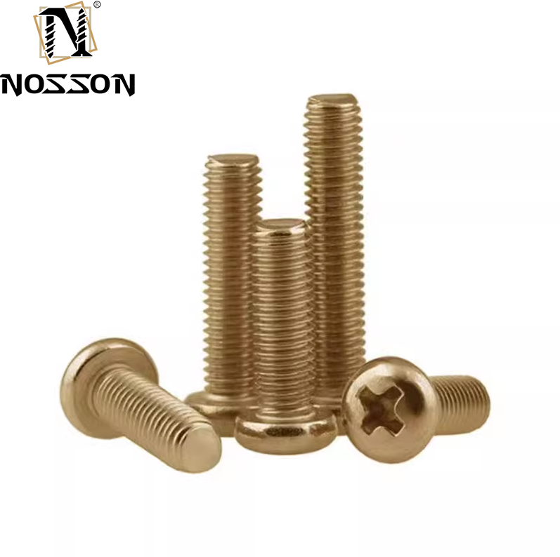 Highly Durable Custom Threads Brass Micro Hexagon Socket Head Screw with Plain Finish and ROUND Head Style