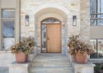 Home Frame Solid Wood Main Door , Carved Double Doors With Decorative Grilles