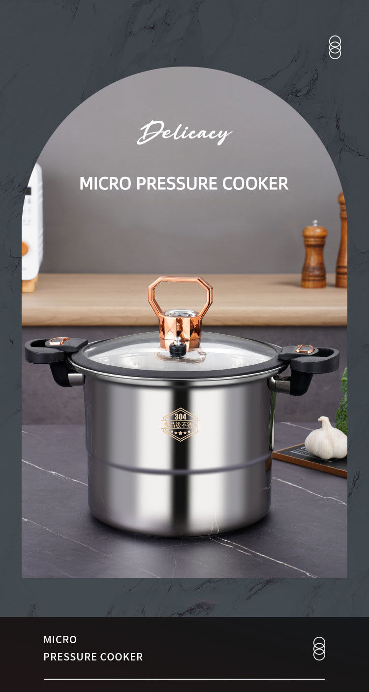 Custom Logo 5L Double Layer Pressure Cooker Stainless Steel With Handle