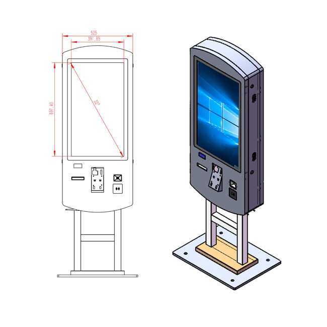 32'' Windows Smart Self-Ordering Kiosk for Retail Hospitality and Public Spaces