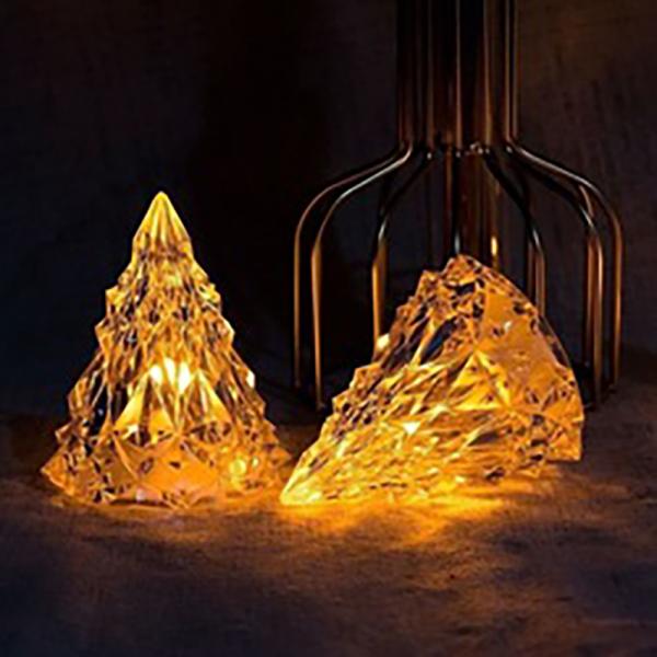 CE Christmas Tree Crystal Table Lamp 5x6cm Candle Crystal Bedside Lamps