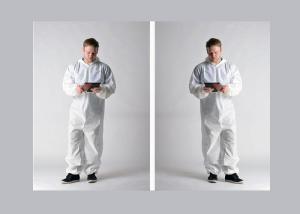 Wholesale Full Body Disposable Protective Coverall Insulated Blood Resistance Weight 25 - 70gsm from china suppliers