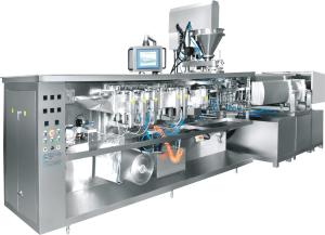 Wholesale Vacuum Rotary Pouch Packing Machine , Rotary Packaging Machine For Stretch Film Food from china suppliers